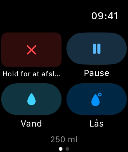 Styring og vand Apple Watch