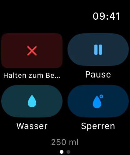 Bedienung & Wasser Apple Watch