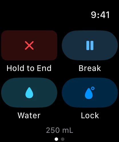 Controls & Hydration Apple Watch