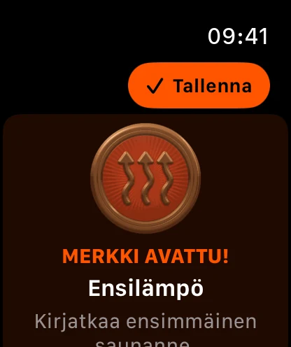 Yhteenveto ranteessa Apple Watch