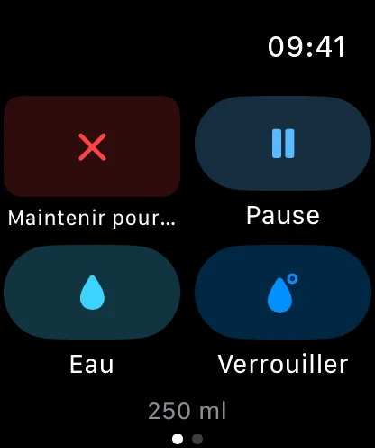 Commandes & Eau Apple Watch