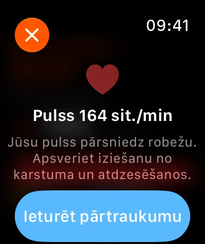 Gudrs pulsa brīdinājums Apple Watch