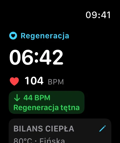 Regeneracja tętna Apple Watch