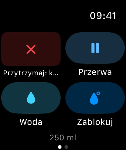 Sterowanie i woda Apple Watch